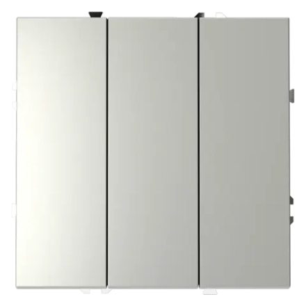 VLS030105 Выключатель встраиваемый VOLTUM S70 трехклавишный 10А, (сталь). (ТМ Maytoni)