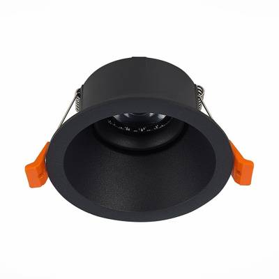 ST207.408.01 Св-к встр. Мат. черный GU10 1*50W  D103xH52 220V Без ламп