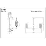 SLE1046-302-05 Люстра потолочная Бронза/Прозрачный E27 5*60W