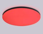 Потолочный светодиодный светильник с Wi-Fi Яндекс Алисой/Tuya/Smart Home/Alexa FZ2006 BK черный IP54 30W 3000K-6500K+RGB D450*60 (ПДУ ИК)