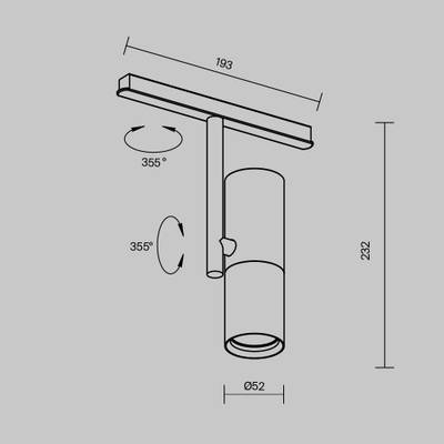 Трековый светильник Elti Exility 2700-6000K 12Вт 36° Dim Smart, TR005-4-12W-DS-BBS. TM Maytoni