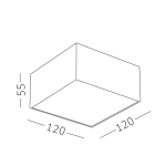 ST608.542.12 Светильник потолочный Белый LED 1*12W 4000K 1 080Lm Ra>90 120° IP20 L120xW120xH55 220V