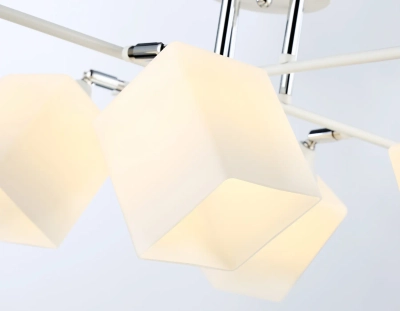 Светильник подвесной TR303088/6 WH/CH/FR белый/хром/белый матовый E27/6 max 40W 840*620*260