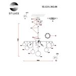 SL1231.302.08 Люстра потолочная ST-Luce Латунь/Белый E14 8*60W