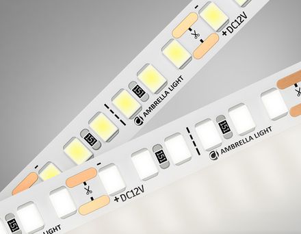 Светодиодная лента GS1312 2835 180Led/ 14.4W m/ 12V IP20 4500K/ 5000*10*1.2mm/ кратность резки 33mm (2 конт.)