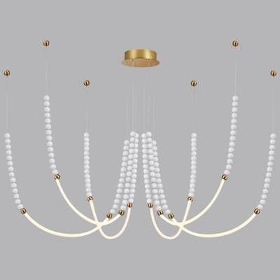 6639/70L HIGHTECH ODL24 291 металл/античная бронза/разноветн. бусы из акрила/акрил Люстра IP20 LED 70W 3500K 220V MONELLA