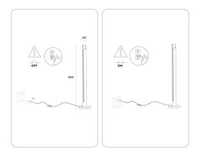 Светильник светодиодный напольный TN71342 WH белый LED 10W 4200K D60*900