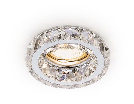 Встраиваемый точечный светильник K112 CL/CH хром/прозрачный хрусталь MR16