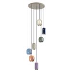 5053/7 PENDANT ODL24 447 цвет слонов.кости/мультиколор/металл Подвес GU10 LED 7*4W OVALI