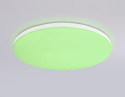 Потолочный светодиодный светильник с Wi-Fi Яндекс Алисой/Tuya/Smart Home/Alexa FZ2001 WH белый IP54 20W 3000K-6500K+RGB D300*55 (ПДУ ИК)