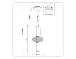 Светильник светодиодный подвесной LH11008 BK/FR черный/белый матовый 24W 3000K D220*570