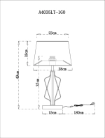 Декоративная настольная лампа Arte Lamp Fire A4035LT-1GO, 1хE27