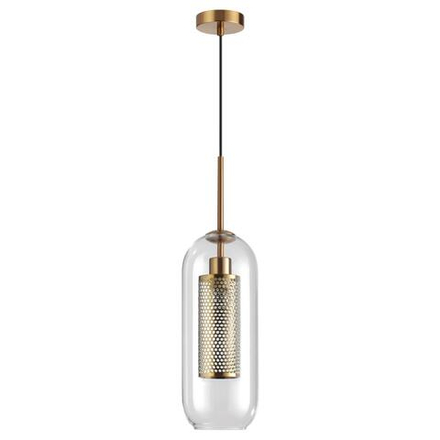 4940/1 PENDANT ODL22 401 античн.бронза/металл/прозрачный/стекло Подвес E27 1*40W CLOCKY