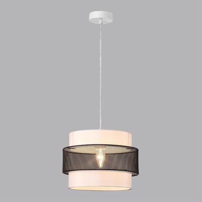 8002/1A MODERNI LN25 159 белый, черный металл/металл, текстиль Подвес Е27 60W 220V ANIMAISA