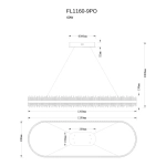 Подвесная люстра Donum FL1160-9PO, LED