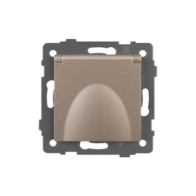 Механизм розетки влагозащищённый SCT-MCP-PL-GD-V (250V, 16A) (Arlight, -)