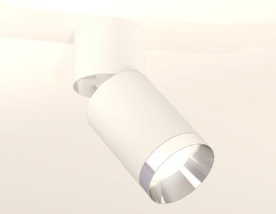 Комплект накладного поворотного светильника XM6312042 SWH/WH/PSL белый песок/белый/серебро полированное MR16 GU5.3 (A2220, C6312, N6132)