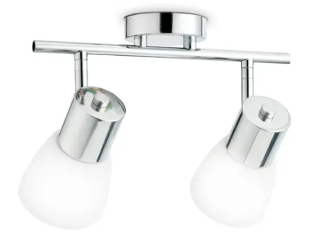 Настенно-потолочный спот TR3963/2 CH/FR хром/белый матовый E27*2 max 40W 200*105*200