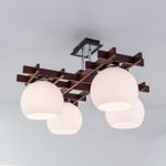 Citilux Нарита CL114141 Люстра деревянная Венге Хром