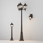 Уличный настенный светильник (бра) Риволи / Rivoli E27х1 60Вт IP44, O027WL-01B. TM Maytoni