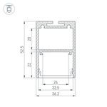 Профиль ARH-LINE-3750A-2000 ANOD (Arlight, Алюминий)