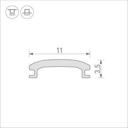 Экран STRETCH-SHADOW-10m OPAL-PVC (A2-CONTOUR-PRO) (Arlight, -)