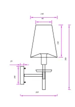Бра Arte Lamp RICCARDO A4075AP-1BK, 1хE14