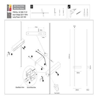 SL1589.111.01 Светильник настенный ST-Luce Никель/Никель LED 1*15W 4000K