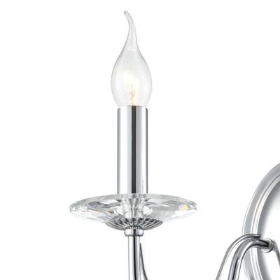 8034/2W CLASSI LN26 металл/стекло, хром/прозрачный Бра E14 2*40W 220V INCANTO