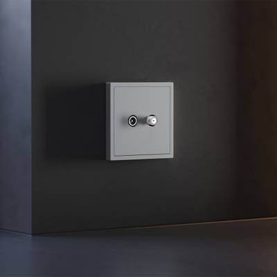 VLS001616 Накладка для розетки телевизионной оконечной TV+SAT, S70 (серый). (ТМ Maytoni)