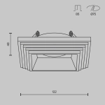 Встраиваемый светильник Гипс Модерн / Gyps Modern 1*GU10 10 Вт, DL005-1-01-W. TM Maytoni