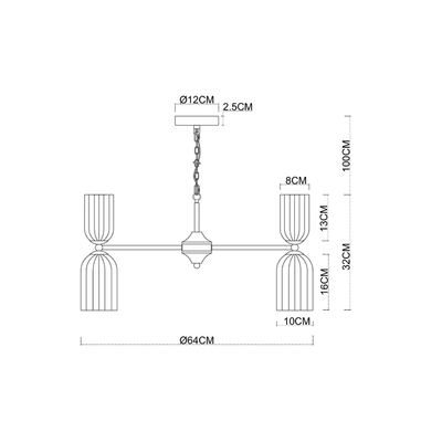 Подвесная люстра Arte Lamp CHARM A1623LM-10GO, 10хE14