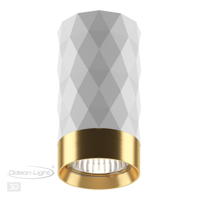 4286/1C HIGHTECH ODL22 329 белый/золотистый/металл Потолочный светильник IP20 LED GU10 max 10W AD ASTRUM