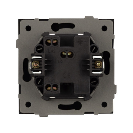 Механизм выключателя одноклавишный проходной SWT-TENDO-MKP1-PL-BK (230V, 10A) (Arlight, -)