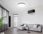 Потолочный светодиодный светильник с Wi-Fi Яндекс Алисой/Tuya/Smart Home/Alexa FZ2005 BK черный IP54 25W 3000K-6500K+RGB D370*55 (ПДУ ИК)