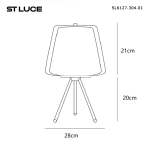 SL6127.304.01 Светильник настольный ST-Luce Латунь/Белый, Прозрачный LED 1*16W 3000K