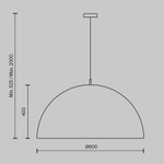Подвесной светильник Купол / Dome E27х5, MOD169PL-05W1. TM Maytoni