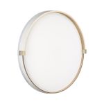 7646/DL PALE SN 138 Светильник пластик/белый/золотой LED 48Вт 4000К D390 IP43 OLIDI WHITE