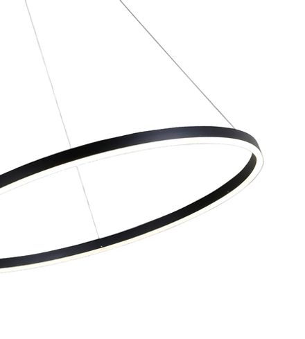 08228,19A(4000K) Подвес Тор черный d100 h150 Led 56W (4000K) 2 типа крепления, диммируемый, с пультом ДУ