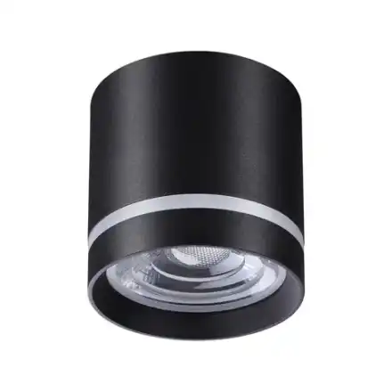 358491 OVER NT20 448 черный Светильник накладной IP20 LED 4000K 12W 220V ARUM