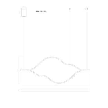 Подвесная люстра Arte Lamp ODYSSEY A2911SP-31GO, 1хLED