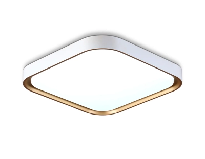 Потолочный светодиодный светильник FZ1253 WH/GD белый/золото 18W 5000K 250*250*60 (Без ПДУ)