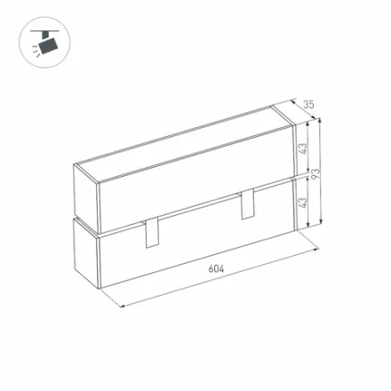 Светильник MAG-FLAT-FOLD-45-S605-18W Warm3000 (BK, 100 deg, 24V) (Arlight, IP20 Металл, 5 лет)