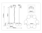 Светильник светодиодный подвесной LH12003/6 BK/GD/SM черный/золото/дымчатый 36W 3000K D760*175