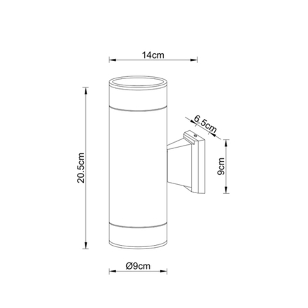 Фасадный светильник Arte lamp PIAUTOS A1913AL-2BK, 2хGX53