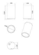 Уличный потолочный светильник Arte Lamp TORCULAR A1807PF-1BK, 1хLED