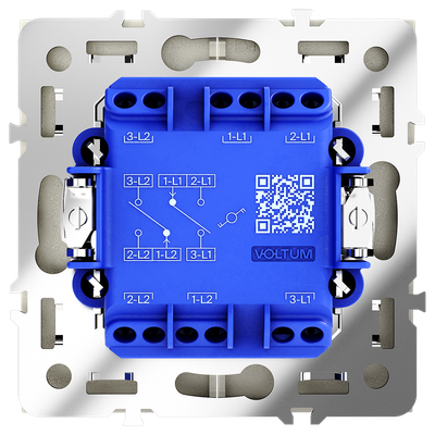 VLS020304 Проходной переключатель встраиваемый VOLTUM S70 двухклавишный 10А, (шелк) (ТМ Maytoni)