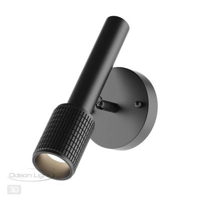 4238/1W HIGHTECH ODL21 381 черный/металл Настенный св-ник выкл на плафоне IP20 LED GU10 max 10W MEHARI