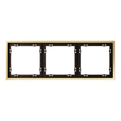 VLSM120309 Рамка металлическая на 3 поста, S70 Metal (латунь). (ТМ Maytoni)