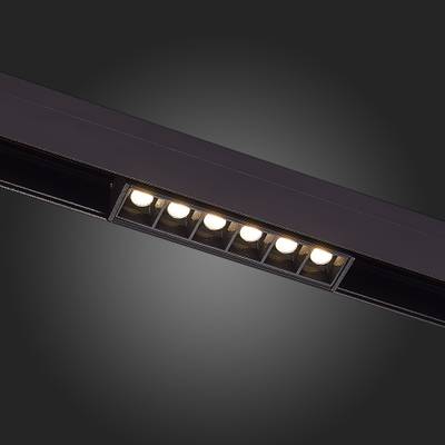 ST361.436.06 Магнитный трековый светильник Черный LED 1*6W 3000K 532Lm Ra&gt;80 36° IP20 L115xW22xH44 48V